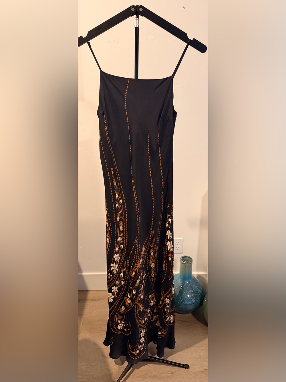 Black Garden Lenzing™ Ecovero™ Viscose Slip Midi Dress - Picture 2 of 5